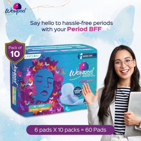 wowpad comforting soft maxi sanitary pads for women 280 mm xl 6 x 10 60 napkins product images orvsos3sxhn p591176704 0 202203141733