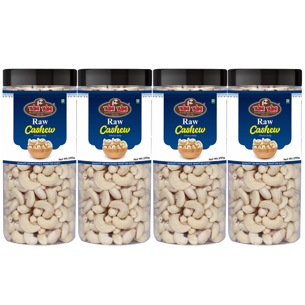 yum yum premium raw cashew nut kaju 1kg pack of 4 250g jar each product images orvq8jwdtkp p591015198 0 202201220523