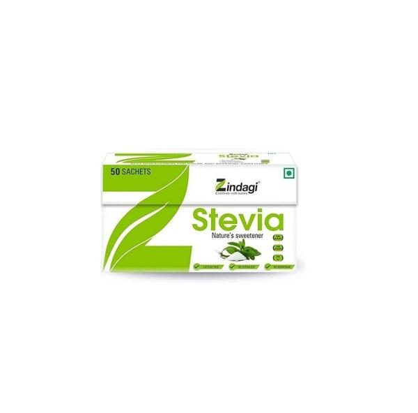 zindagi stevia sugar free sweetener powder sachets 50 sachets product images orvhjfnokng p590986449 0 202201051910