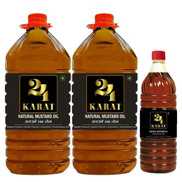 24 karat kacchi ghani mustard oil 4 75l pack of 2 1l double filtered cold pressed untouched product images orvclzki8nj p593790156 0 202209152121