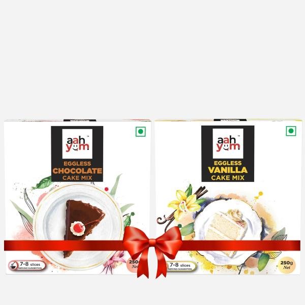 aah yum combo eggless chocolate vanilla cake mix 250 gm pack of 2 product images orvmeoruxir p596964251 0 202301052047