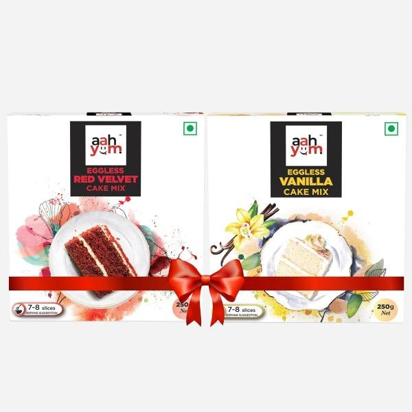 aah yum combo eggless vanilla red velvet cake mix 250 gm pack of 2 product images orvbzcf7oy1 p596961356 0 202301051923