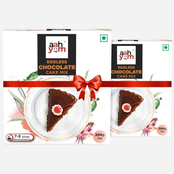 aah yum eggless chocolate cake mix 250 gm pack of 2 product images orvkq2wrd3a p596975607 0 202301061048