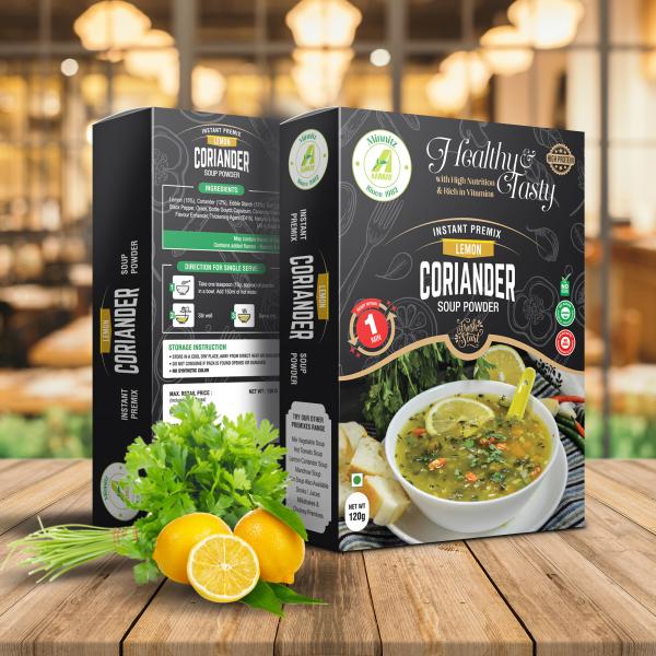 aarkay minnitz fresh and delicious combination of lemon corriander soup with mix vegetable soup powder instant mix high protien no added preservatives no chemical 120 g 12 servings product images orvfx5mkfbq p593930447 0 202209220340