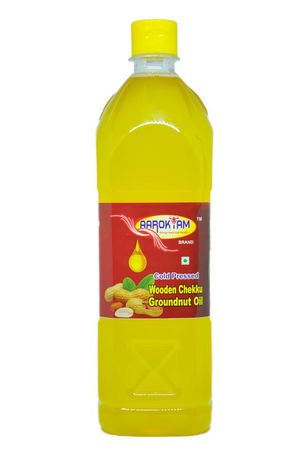 aarokyam wooden cold pressed groundnut peanut oil chekku ghani unrefined oil 1 l product images orvbkgpz3o9 p593486896 0 202208271434