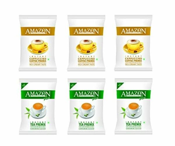 amazon 3 in 1 instant cappuccino coffee premix and cardamom tea 1 kg each pack of 6 product images orvitxziiul p591841757 0 202206021438
