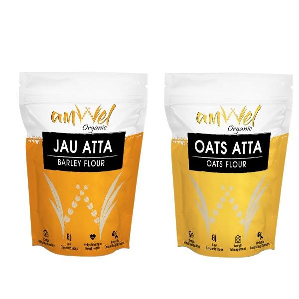 amwel combo of organic jau atta 500g organic oats atta 500g product images orvnbflqgrl p593845474 0 202209191128