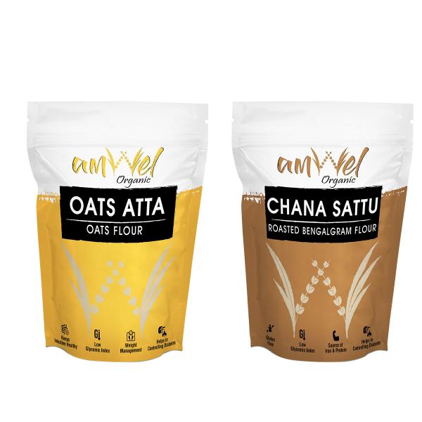 amwel combo of organic oats atta 500g organic chana sattu 500g product images orvu7pwxukr p593845654 0 202209191134