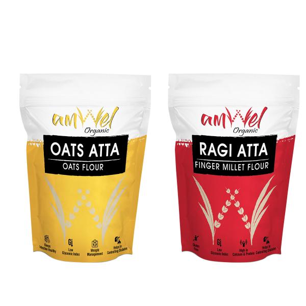 amwel combo of organic oats atta 500g organic ragi atta 500g product images orv7dyelblv p593845569 0 202209191131