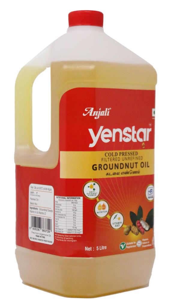 anjali yenstar groundnut peanut oil 5 litre can product images orvezw8ieof p593513120 0 202208280509