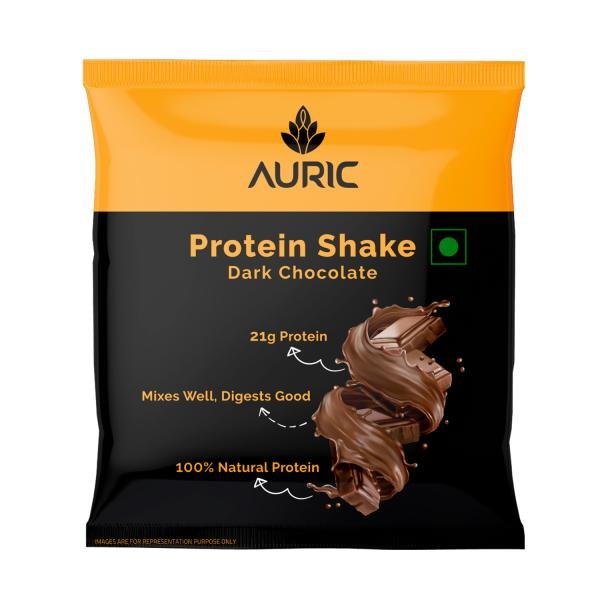 auric natural protein shake dark chocolate flavor 8 sachets product images orvugxnmcth p591317644 0 202205150150