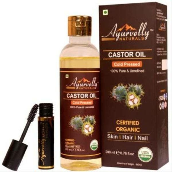 ayurvelly naturals 100 pure organic castor oil cold pressed with free mascara kit hair oil 200 ml product images orvy9ws1lfl p598830881 0 202302261424