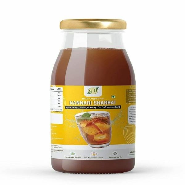 b b organics nannari sharbat syrup with sugarcane jaggery powder nannari roots vetiver refreshing sip in summers 600 ml product images orv1rvrfsef p592275926 0 202209061707