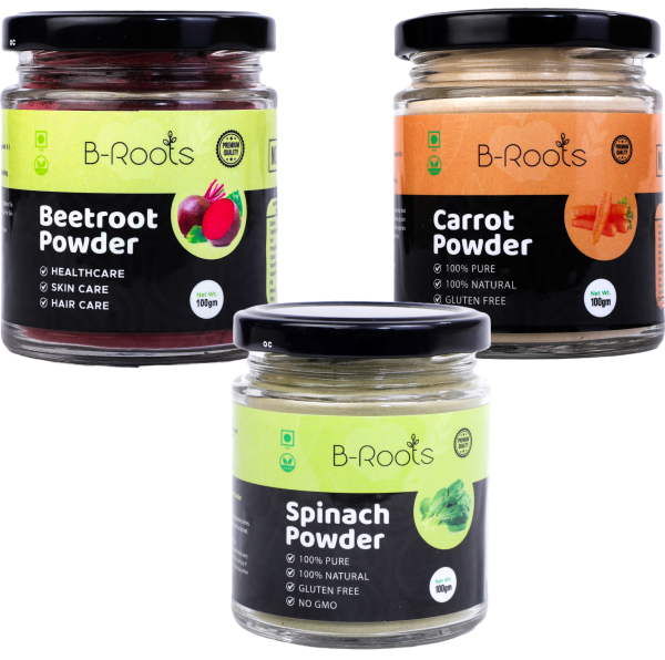 b roots carrot spinach beetroot powder health face and hair pack 300 gm pack of 3 jar product images orva9sdcvlf p595524868 0 202301181222