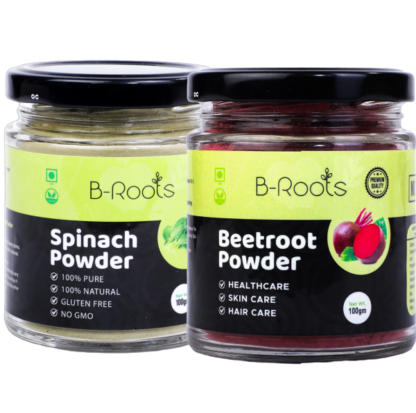 b roots spinach beetroot powder 100 pure and natural for face and hair pack 200 gm pack of 2 jar 100 gm each product images orvhphsqxda p595754165 0 202301181222