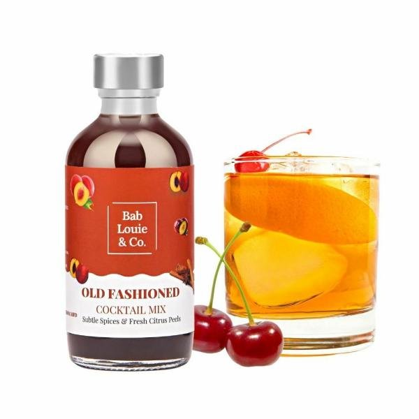 bab louie co old fashioned craft cocktail mixer makes 10 cocktails mocktails handcrafted old fashioned syrup with bitters orange cherry just mix with bourbon whiskey pour add stir sip product images orve4rehv81 p596295434 0 202212121449