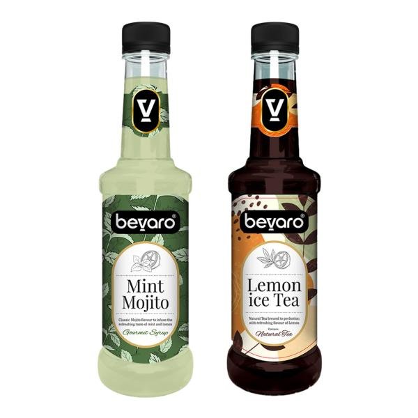 bevaro lemon ice tea syrup and mint mojito syrup combo 300ml each pack of 2 contains natural tea extracts gourmet syrup mixer for cocktails mocktails iced teas product images orv9kjmffdc p594386814 0 202210101858