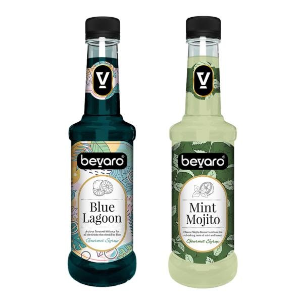bevaro mint mojito syrup and blue lagoon syrup combo 300ml each pack of 2 refreshing gourmet syrup for cocktails mocktails mixers other beverages product images orvqjlyuuas p594382000 0 202210101513