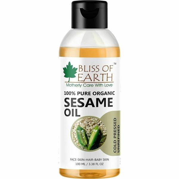 bliss of earth 100 pure organic sesame oil coldpressed unrefined 100ml product images orvbywx5jxs p594191820 0 202210010918