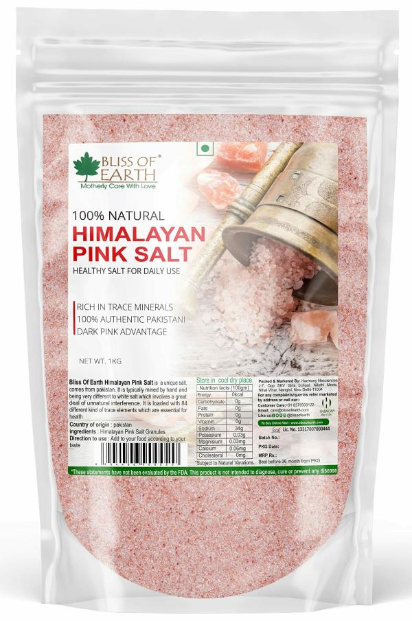 bliss of earth 1kg pure reguler pakistani himalayan pink salt refill pack for healthy cooking product images orvzw98prvx p595301432 0 202211141133