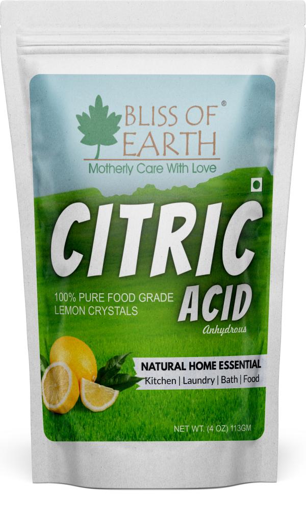 bliss of earth citric acid 100 pure food grade lemon crystals anhydrous citric acid powder for food bath cleaning preserving 113gm product images orvsrap8ask p594968252 0 202211021547