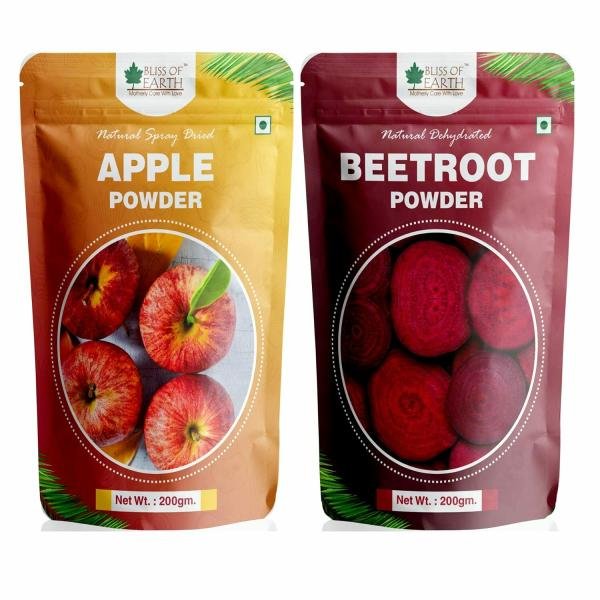 bliss of earth combo apple powder beetroot powder natural spray dried 200gm each great for shake smoothie desserts product images orvh392kcia p594515171 0 202210151855