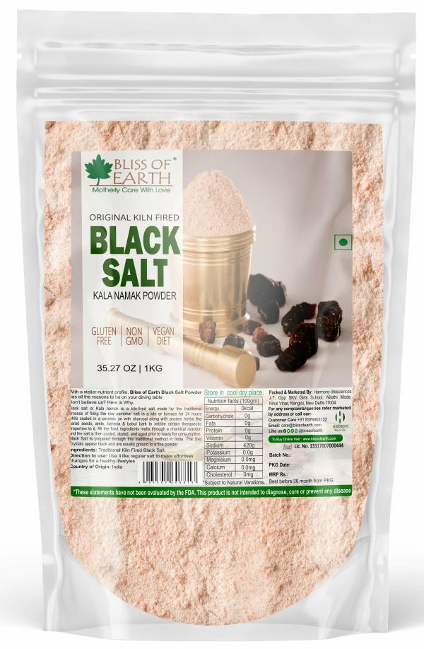 bliss of earth traditional kiln fired 1kg black salt powder kala namak non iodized for weight loss healthy cooking natural substitute of white salt product images orvuvpq1sax p595012259 0 202211032015