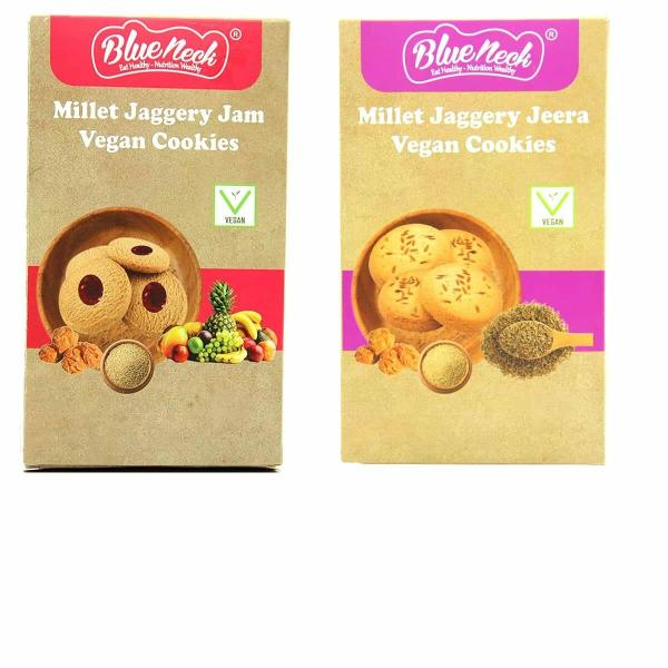 bluenack millet jaggery jeera cookies millet jaggery jam vegan cookies biscuit combo healthy biscuit for kids and adults pack of 2 200g each product images orvmcd8am93 p598292814 0 202302110225