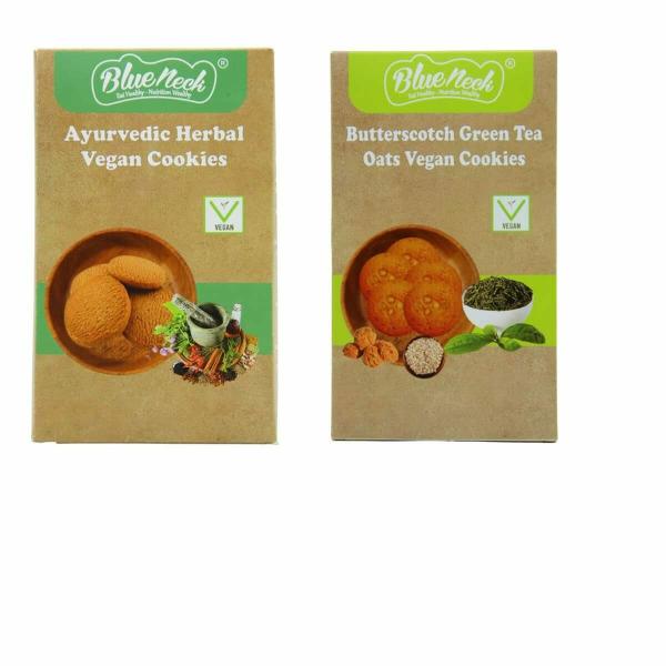 blueneck ayurvedic herbal vegan cookies butterscotch green tea oats cookies biscuits no added maida biscuit combo healthy biscuit for kids and adults pack of 2 200 gm each product images orvku2yqwiv p598242193 0 202302091014