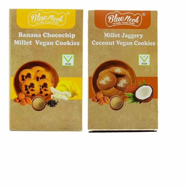 blueneck banana chocochip millet vegan cookies millet jaggery coconut vegan cookies biscuit combo healthy biscuit for kids and adults gift pack 200 gm pack of 2 product images orvxrhd0q1h p598293293 0 202302110235