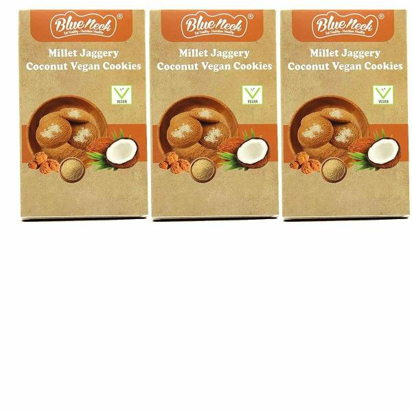 blueneck millet jaggery coconut vegan cookies biscuits no added maida healthy and nutrition snacks for kids and adults unjunked diet cookies 200 gm pack of 3 product images orvvlk0xosf p598296297 0 202302110415