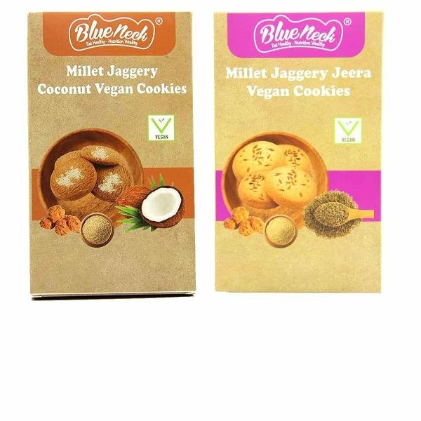 blueneck millet jaggery coconut vegan cookies millet jaggery jeera vegan cookies no added maida biscuit combo healthy biscuit for kids and adults pack of 2 200 gm each product images orvs0lgxdrn p598268675 0 202302100900