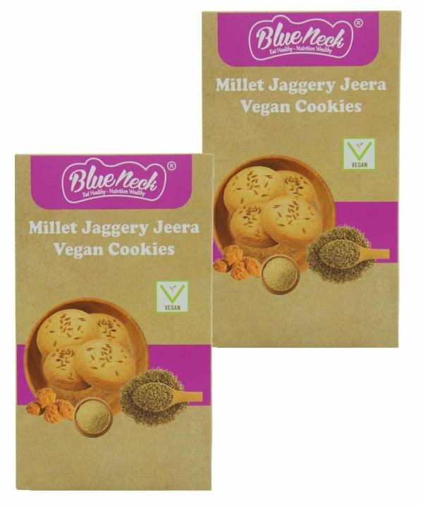 blueneck millet jaggery jeera vegan cookies biscuits no added maida healthy and nutrition snacks for kids and adults unjunked diet cookies gift pack 200 gm pack of 2 product images orvmyof5lkz p598225233 0 202302081509