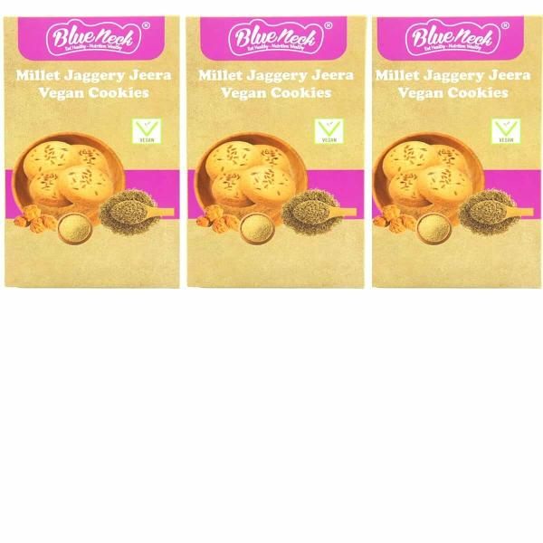 blueneck millet jaggery jeera vegan cookies biscuits no added maida healthy and nutrition snacks for kids and adults unjunked diet cookies gift pack 200 gm pack of 3 product images orv1qjjhvce p598286070 0 202302102108