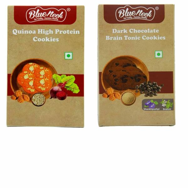 blueneck quinoa high protein cookies dark chocolate brain tonic cookies no added maida biscuit combo healthy biscuit for kids and adults pack of 2 200 gm each product images orvctl7xoik p598268717 0 202302100909