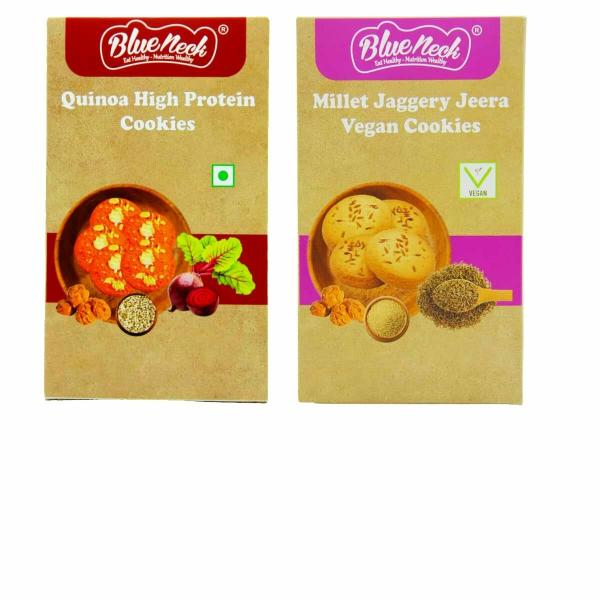 blueneck quinoa high protein cookies millet jaggery jeera vegan cookies biscuit combo healthy biscuit for kids and adults gift pack 200 gm pack of 2 product images orvnmzsmrhc p598300871 0 202302111026