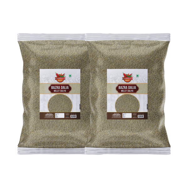 CHANGEZI’ S BAWARCHI KHANA A+ Bajra Daliya Khichdi| Bandikui Cracked Broken Bajra/Pearl Millet Porridge/Khichdi| Sajje Millet Khichdi Daliya-1960g(980g* 2Pkt)