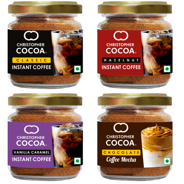 christopher cocoa dark chocolate mocha 50g vanilla caramel chocolate mocha 50g hazelnut chocolate mocha 50g instant coffee cocoa powder no sugar vegan gift pack box diwali rakhi product images orvtk5z4yj3 p591428831 0 202301312048