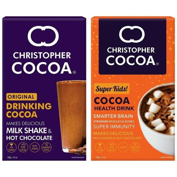 christopher cocoa powder drinking chocolate cocoa 100g super kids cocoa powder health and nutrition drink no sugar vegan 100g for kids and adults product images orvbct7oxy1 p591297669 0 202205132244