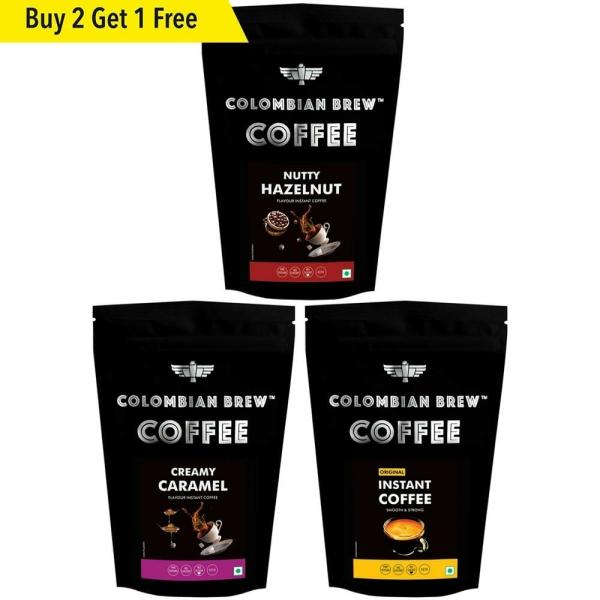 colombian brew coffee powder pure instant 100g hazelnut instant 100g caramel instant 100g buy 2 get 1 free product images orvpefgjg7o p591456628 0 202205191330