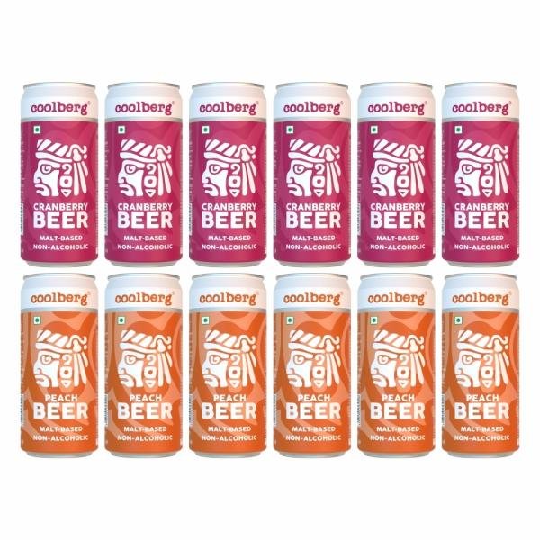 coolberg non alcoholic beer assorted flavors 300ml cans pack of 12 300ml x 12 peach cranberry product images orvqwvnoexw p596045190 0 202212040008