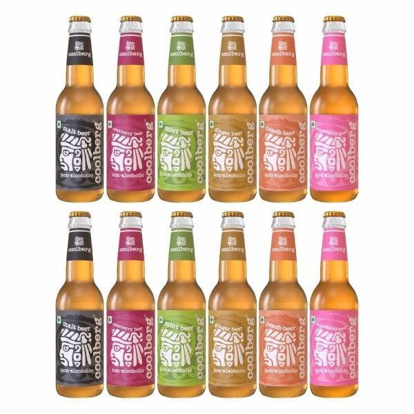 coolberg non alcoholic beer assorted flavors 330ml glass bottle pack of 12 330ml x 12 peach mint malt cranberry ginger strawberry product images orvdfeafmyo p593958135 0 202209222113