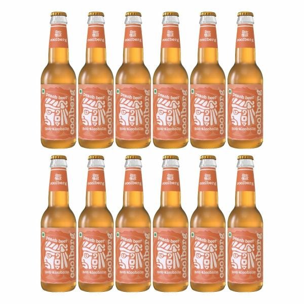 coolberg peach non alcoholic beer 330ml glass bottle pack of 12 330ml x 12 product images orvwup2g9b5 p593925984 0 202209220050