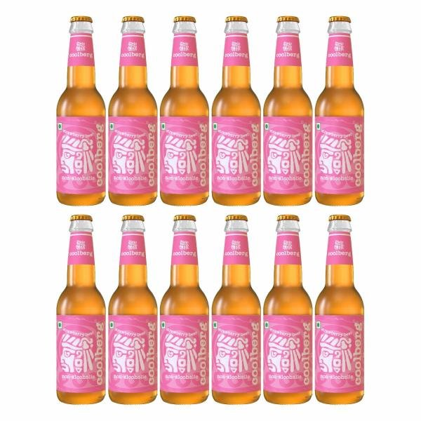 coolberg strawberry non alcoholic beer 330ml glass bottle pack of 12 330ml x 12 product images orvmxgpetfu p593954062 0 202209221922