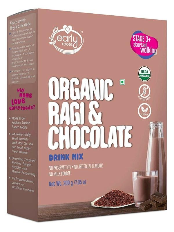 early foods organic ragi and chocolate health drink mix for kids 200 g product images orvsngxb0xe p591742783 0 202205310048