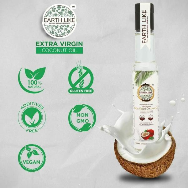 earth like combo pack of 500 ml 250 ml cold pressed extra virgin coconut oil natural enriching nourishing oil bottle for skin hair growth cooking product images orvl7toqnrp p597961806 1 202302102348