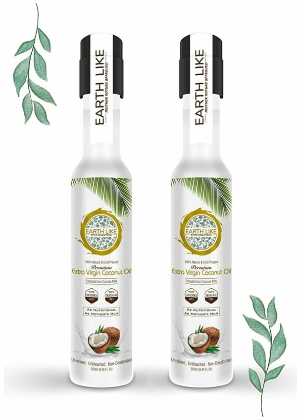 earth like extra virgin coconut oil 250ml pack of 2 hair care skin care baby massage oil oral health makeup remover 100 natural cold pressed product images orveffvtg4e p597961807 0 202301301503