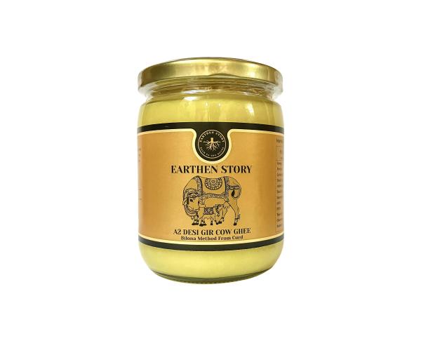 earthen story a2 desi gir ghee 500ml 100 pure natural healthy glass jar bilona method grass fed farm grown cattle product images orvttyji9yr p596611291 0 202212240926