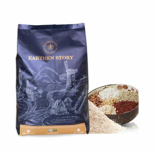 earthen story organic multigrain flour or atta 5kg certified organic contains whole wheat ragi jowar bajra barley and black chana stone ground 100 whole grain product images orvpjsvpvtm p591635774 0 202301141141