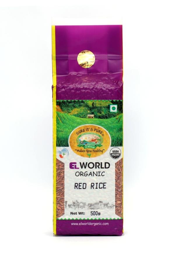 ELWORLD AGRO & ORGANIC FOOD PRODUCTS Red Rice (500gm Pack of 10)Total 5 Kg